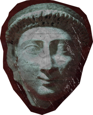 Weathered Historical Sculpture Cut-out