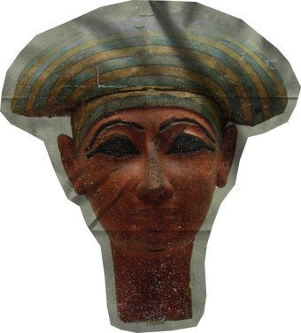 Weathered Historical Egyptian Sculpture Cut-out