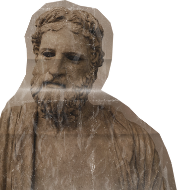 Weathered Historical Statue Cut-out