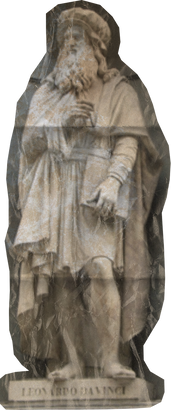 Weathered Historical Statue Cut-out